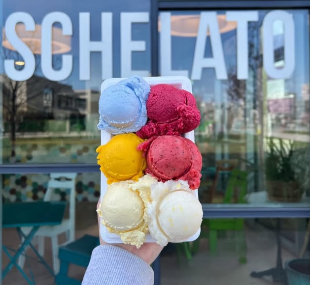 Schelato Eis 6 Kugeln rund